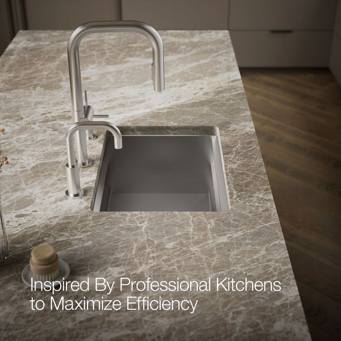 KOHLER Prolific 23" undermount single-bowl workstation kitchen sink