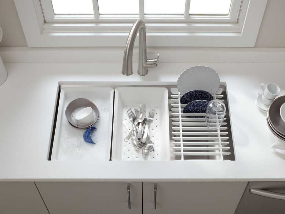 KOHLER K-23651 Prolific 29" undermount single-bowl workstation kitchen sink