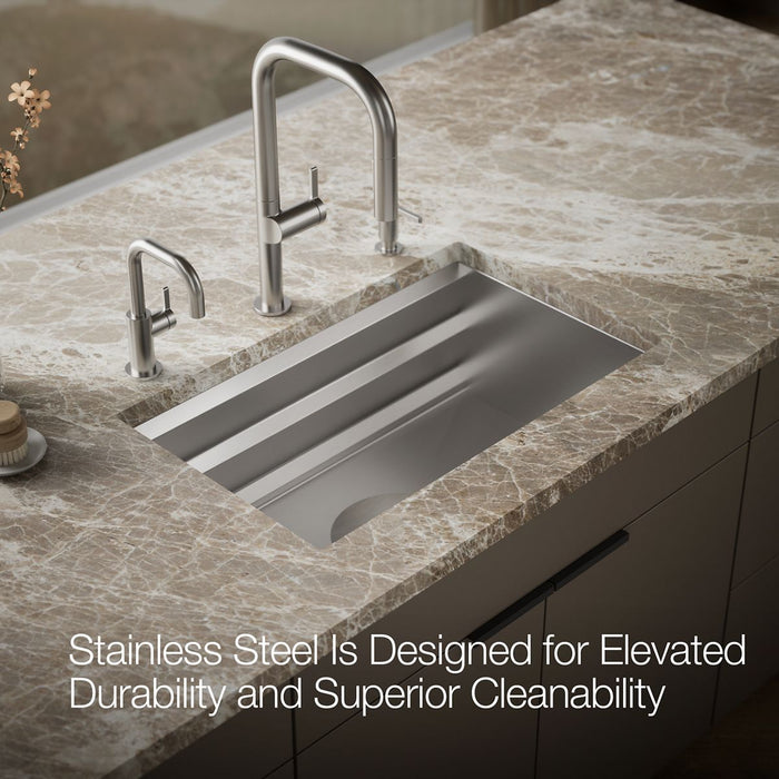 KOHLER Prolific 29" undermount single-bowl workstation kitchen sink