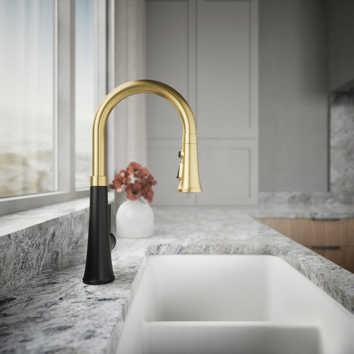KOHLER K-23764 Tone Pull-down kitchen sink faucet with three-function sprayhead