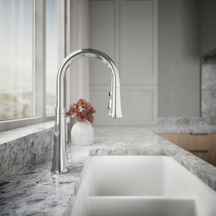 KOHLER K-23764 Tone Pull-down kitchen sink faucet with three-function sprayhead