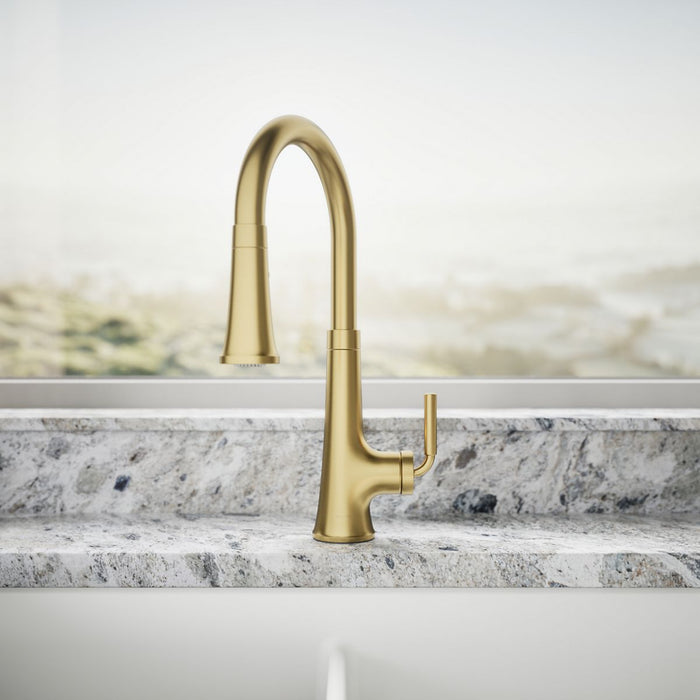 Kohler Tone Pull-down kitchen sink faucet with three-function sprayhead