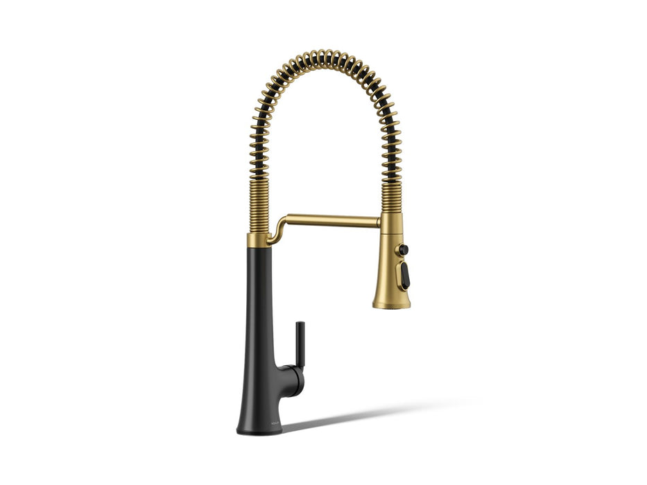 Kohler Tone Semi-professional pull-down kitchen sink faucet with three-function sprayhead