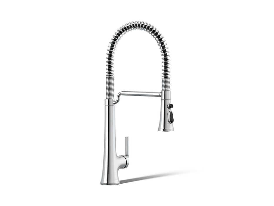 KOHLER K-23765 Tone Semi-professional pull-down kitchen sink faucet with three-function sprayhead
