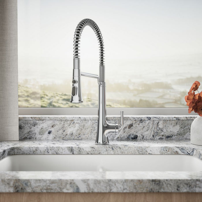KOHLER K-23765 Tone Semi-professional pull-down kitchen sink faucet with three-function sprayhead