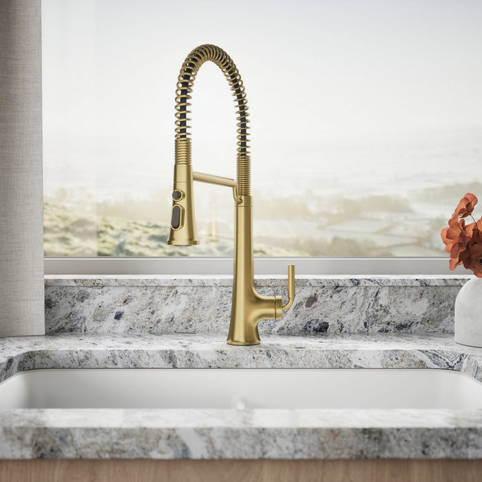 Kohler Tone Semi-professional pull-down kitchen sink faucet with three-function sprayhead