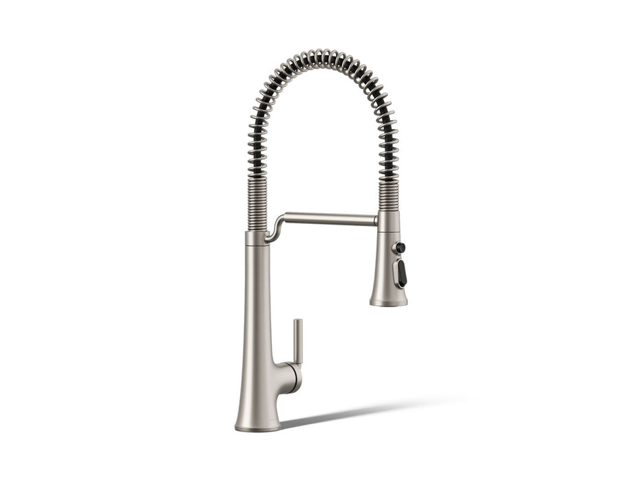 KOHLER K-23765 Tone Semi-professional pull-down kitchen sink faucet with three-function sprayhead