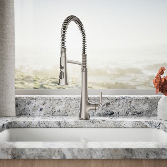 KOHLER K-23765 Tone Semi-professional pull-down kitchen sink faucet with three-function sprayhead