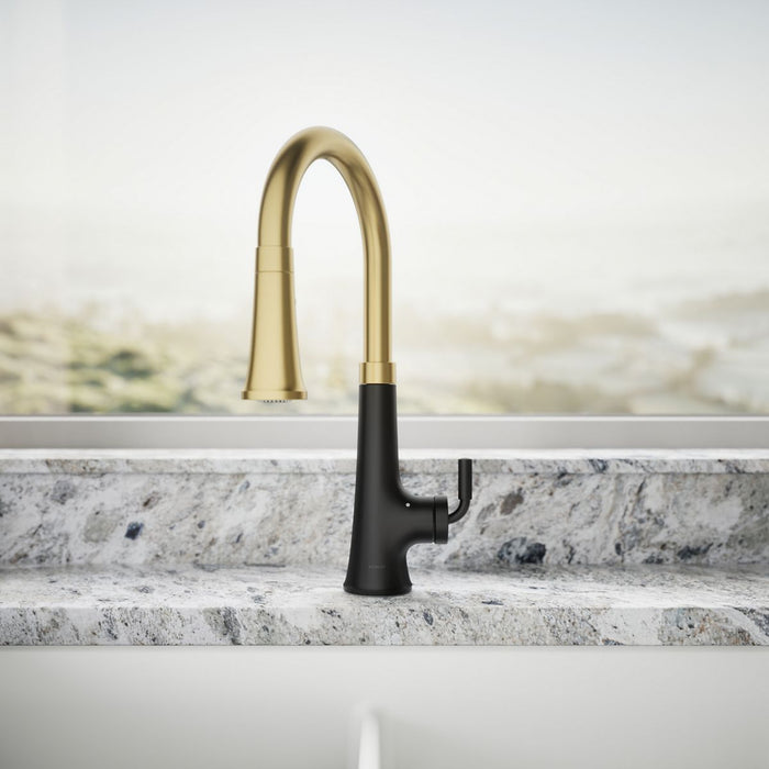 Kohler Tone Touchless pull-down kitchen sink faucet with three-function sprayhead
