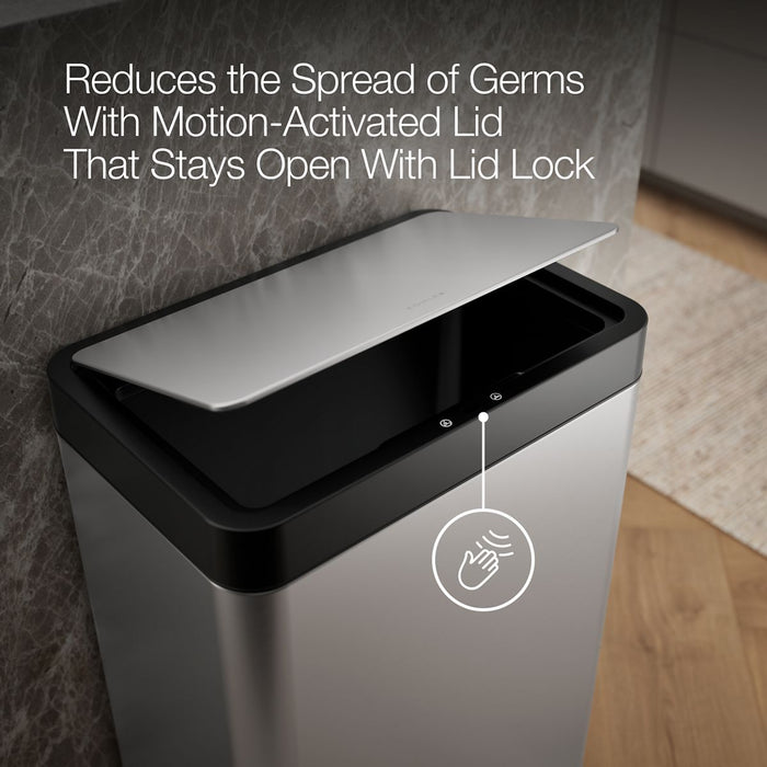 KOHLER K-23825 13-gallon touchless stainless steel trash can