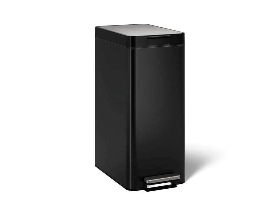 Kohler 13-gallon stainless steel slim step trash can with bifold lid