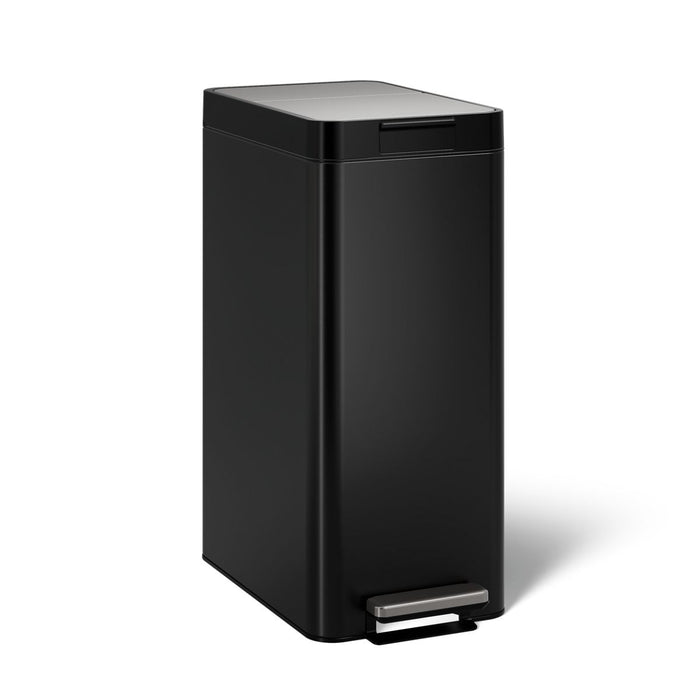 Kohler 13-gallon stainless steel slim step trash can with bifold lid