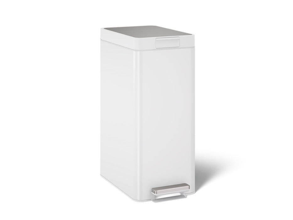 Kohler 13-gallon stainless steel slim step trash can with bifold lid