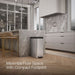 Kohler 13-gallon stainless steel slim step trash can with bifold lid