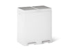 Kohler 21.7-gallon stainless steel dual-bin step trash can