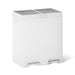 Kohler 21.7-gallon stainless steel dual-bin step trash can