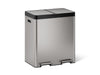 Kohler 21.7-gallon stainless steel dual-bin step trash can