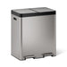 Kohler 21.7-gallon stainless steel dual-bin step trash can