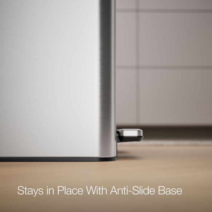 Kohler 21.7-gallon stainless steel dual-bin step trash can