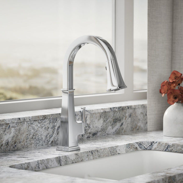 Kohler Riff Pull-down kitchen sink faucet with three-function sprayhead