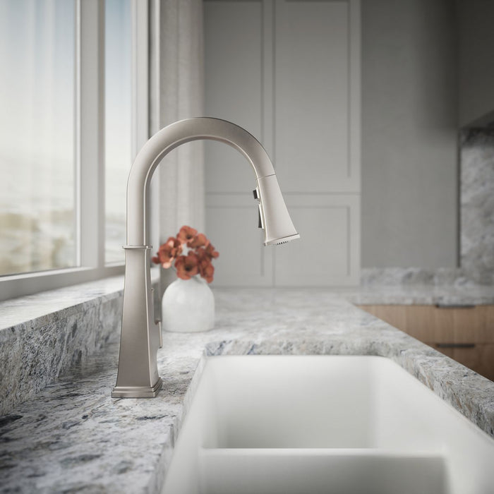 KOHLER K-23830 Riff Pull-down kitchen sink faucet with three-function sprayhead