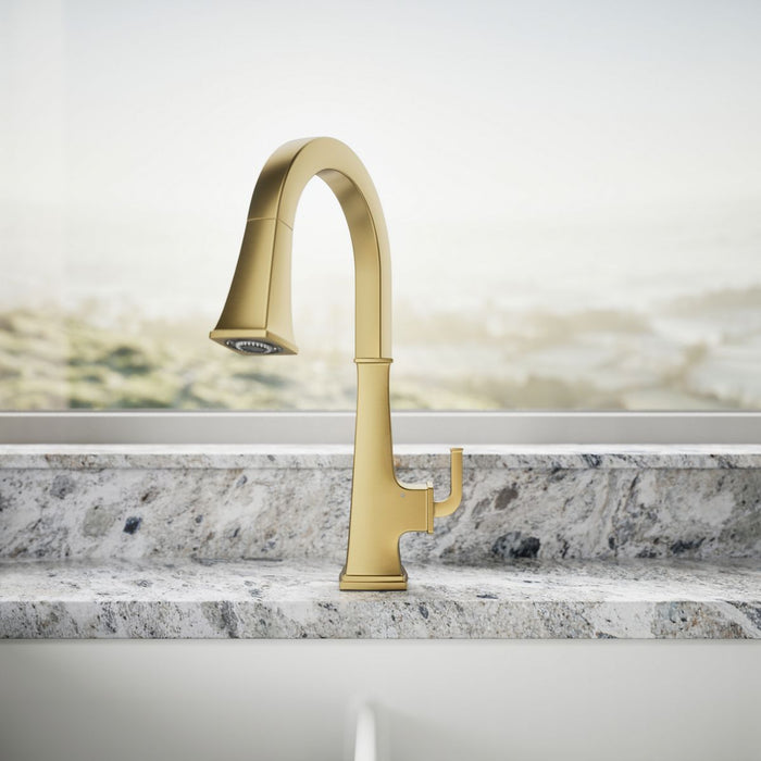 Kohler Riff Touchless pull-down kitchen sink faucet with three-function sprayhead