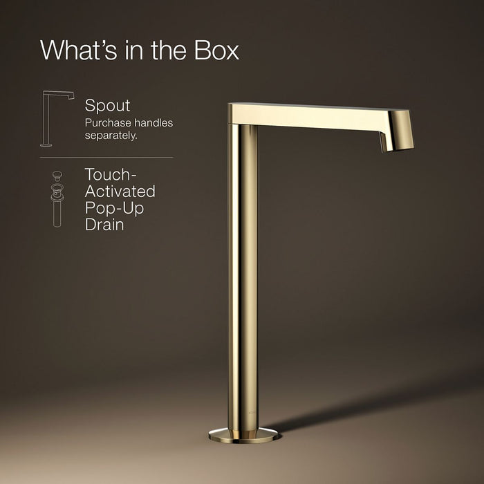 KOHLER KOHLER K-23887 Components Bathroom sink faucet spout with Row design, 1.2 gpm