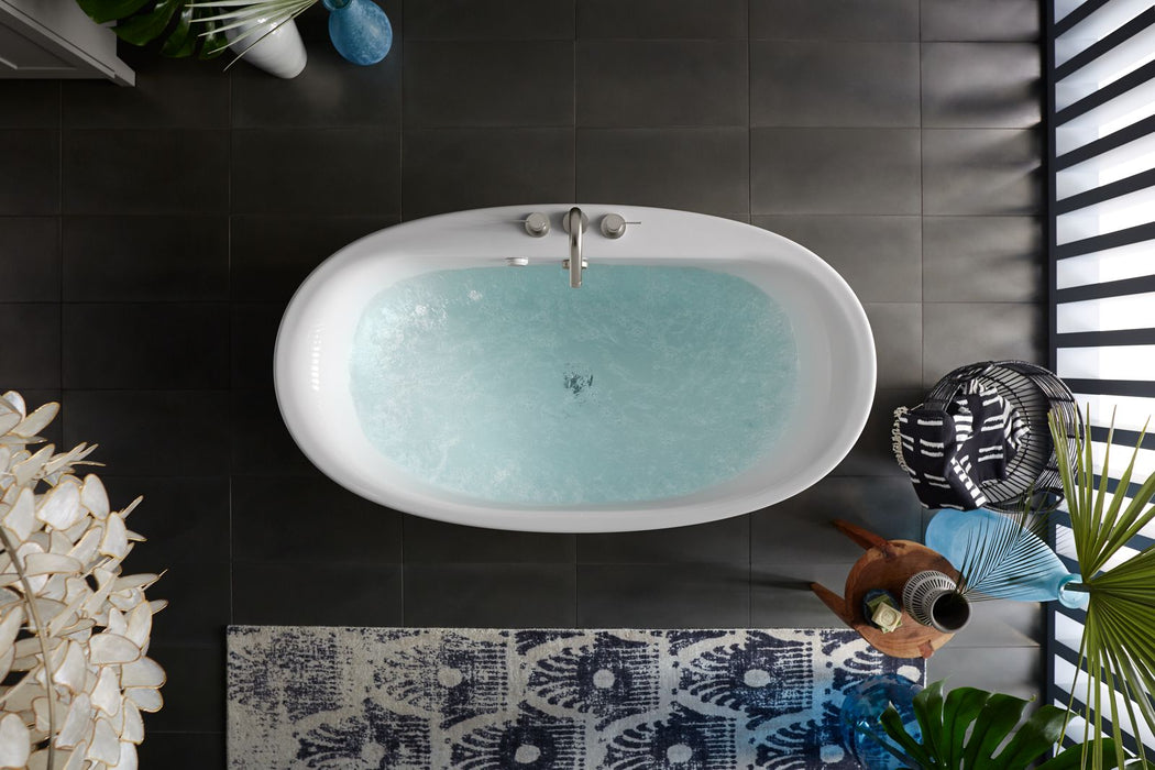 KOHLER K-24001 Sunstruck 60" x 34" Freestanding Bath with Straight Shroud