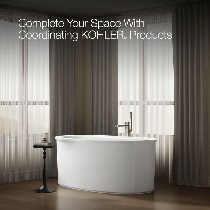 KOHLER Sunstruck 60" x 34" freestanding bath with straight shroud