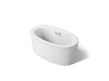 KOHLER K-24001-W1 Sunstruck 60" x 34" freestanding bath with Bask heated surface and straight shroud