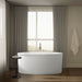 Kohler Sunstruck 60" x 34" freestanding bath with Bask heated surface and straight shroud