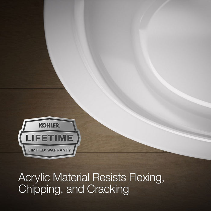 KOHLER K-24002 Sunstruck 60" x 34" freestanding bath with fluted shroud