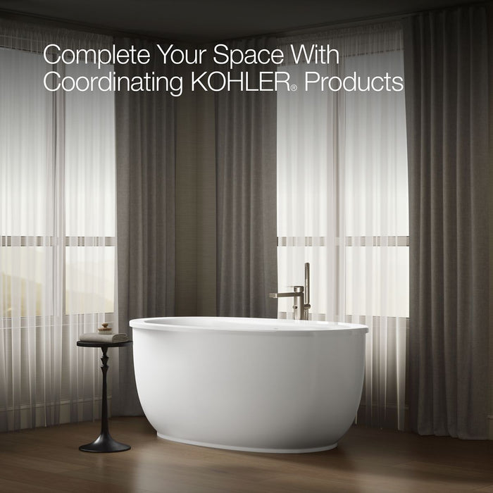 KOHLER K-24002 Sunstruck 60" x 34" freestanding bath with fluted shroud