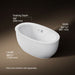 KOHLER K-24009-GH Sunstruck 60-1/2" x 34-1/2" freestanding Heated BubbleMassage air bath with fluted shroud