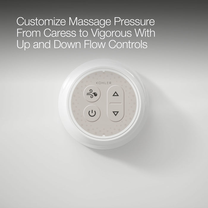 KOHLER K-24009-GH Sunstruck 60-1/2" x 34-1/2" freestanding Heated BubbleMassage air bath with fluted shroud