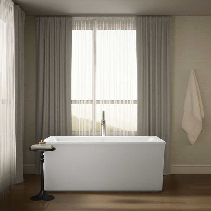 KOHLER Stargaze 60" x 34" freestanding bath with straight shroud