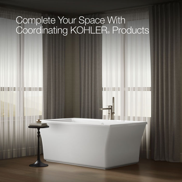 KOHLER Stargaze 60-1/4" x 34-1/4" freestanding bath with fluted shroud