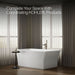 KOHLER Stargaze 60-1/4" x 34-1/4" freestanding bath with fluted shroud