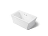Kohler Stargaze 60" x 34" freestanding bath with Bask heated surface and fluted shroud