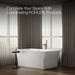Kohler Stargaze 60" x 34" freestanding bath with Bask heated surface and fluted shroud