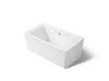 KOHLER K-24018-GH Stargaze 60" x 34" freestanding Heated BubbleMassage air bath with straight shroud