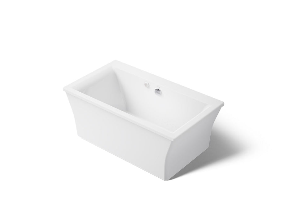 KOHLER K-24019-GH Stargaze 60" x 34" freestanding Heated BubbleMassage air bath with fluted shroud