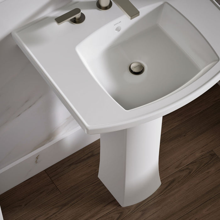 KOHLER K-24051-8 Kelston 23-3/4" rectangular pedestal bathroom sink