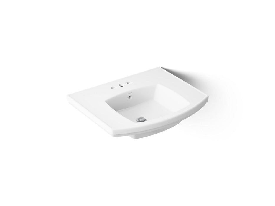 KOHLER K-24051-4 Kelston 23-3/4" rectangular pedestal bathroom sink