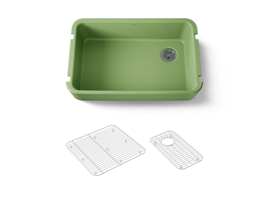 KOHLER K-24268 Ironridge 34" undermount single-bowl farmhouse kitchen sink
