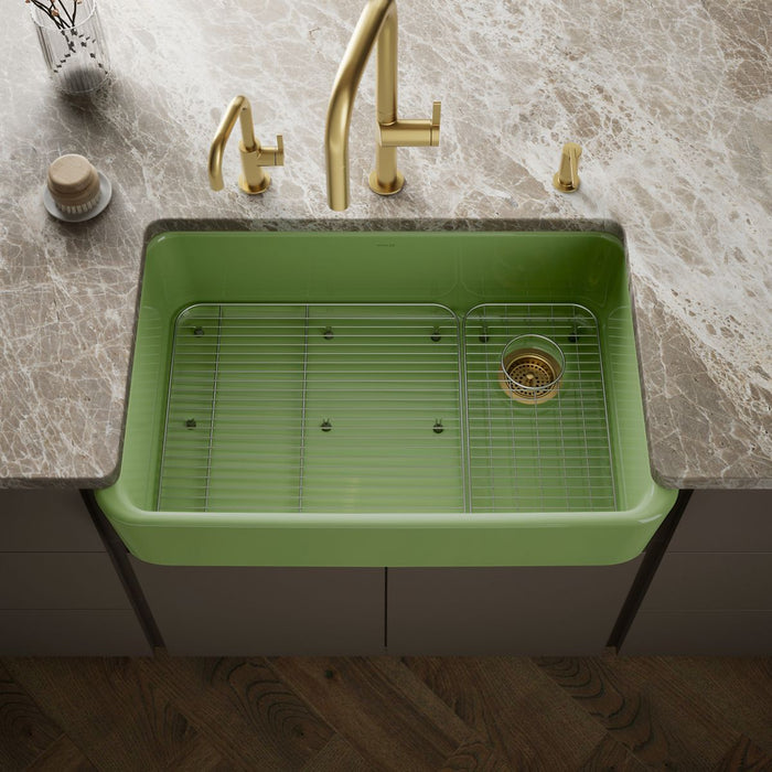 KOHLER K-24268 Ironridge 34" undermount single-bowl farmhouse kitchen sink