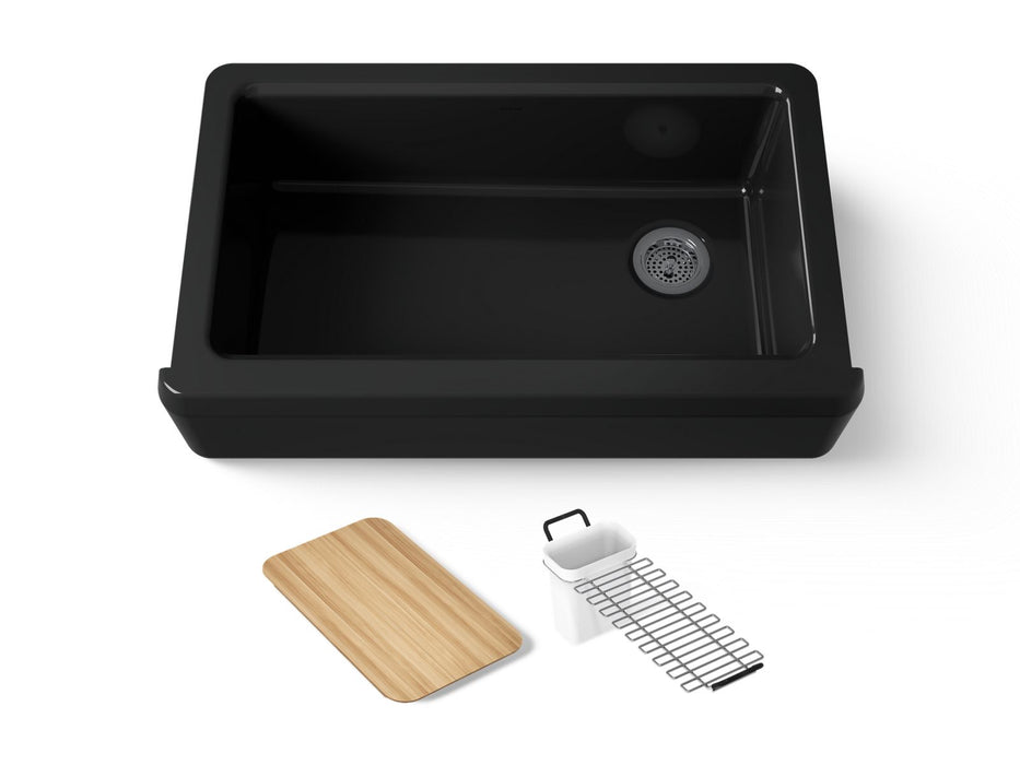 Kohler Riverby 35-3/4" undermount single-bowl farmhouse workstation kitchen sink