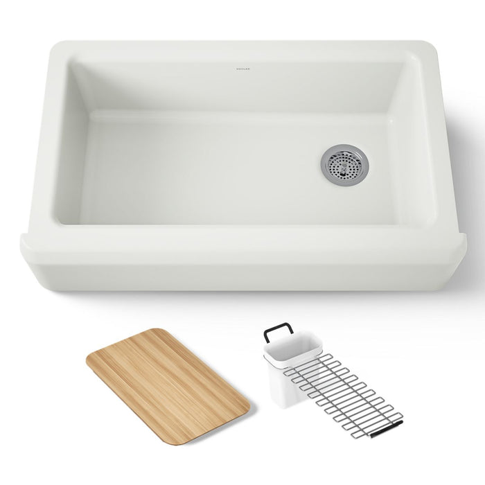 KOHLER K-24564 Riverby 35-3/4" undermount single-bowl farmhouse workstation kitchen sink