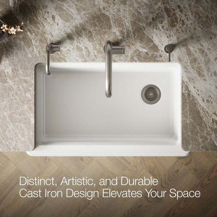 Kohler Riverby 35-3/4" undermount single-bowl farmhouse workstation kitchen sink