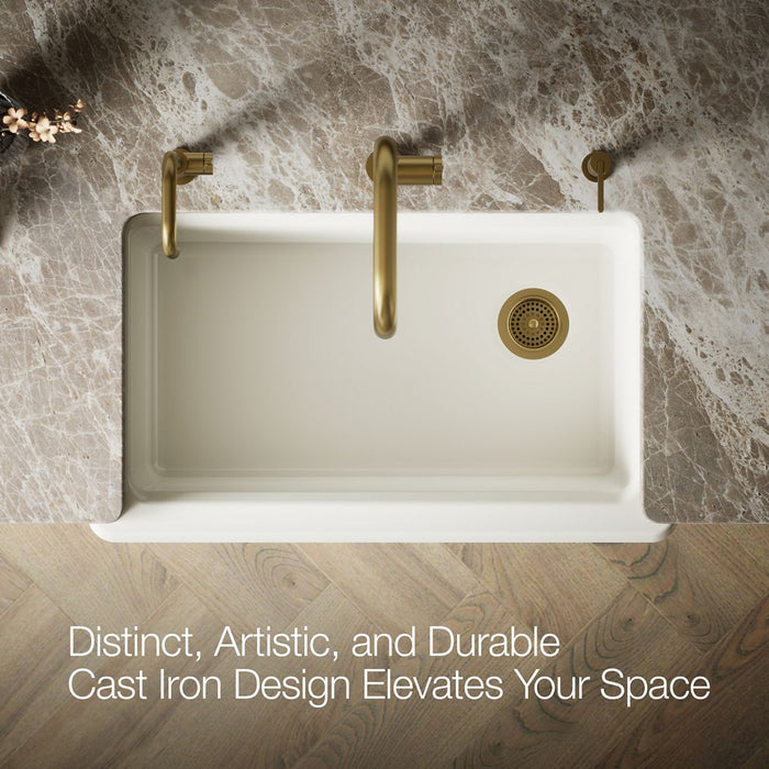 KOHLER K-24564-PC Riverby 35-3/4" undermount single-bowl farmhouse workstation kitchen sink